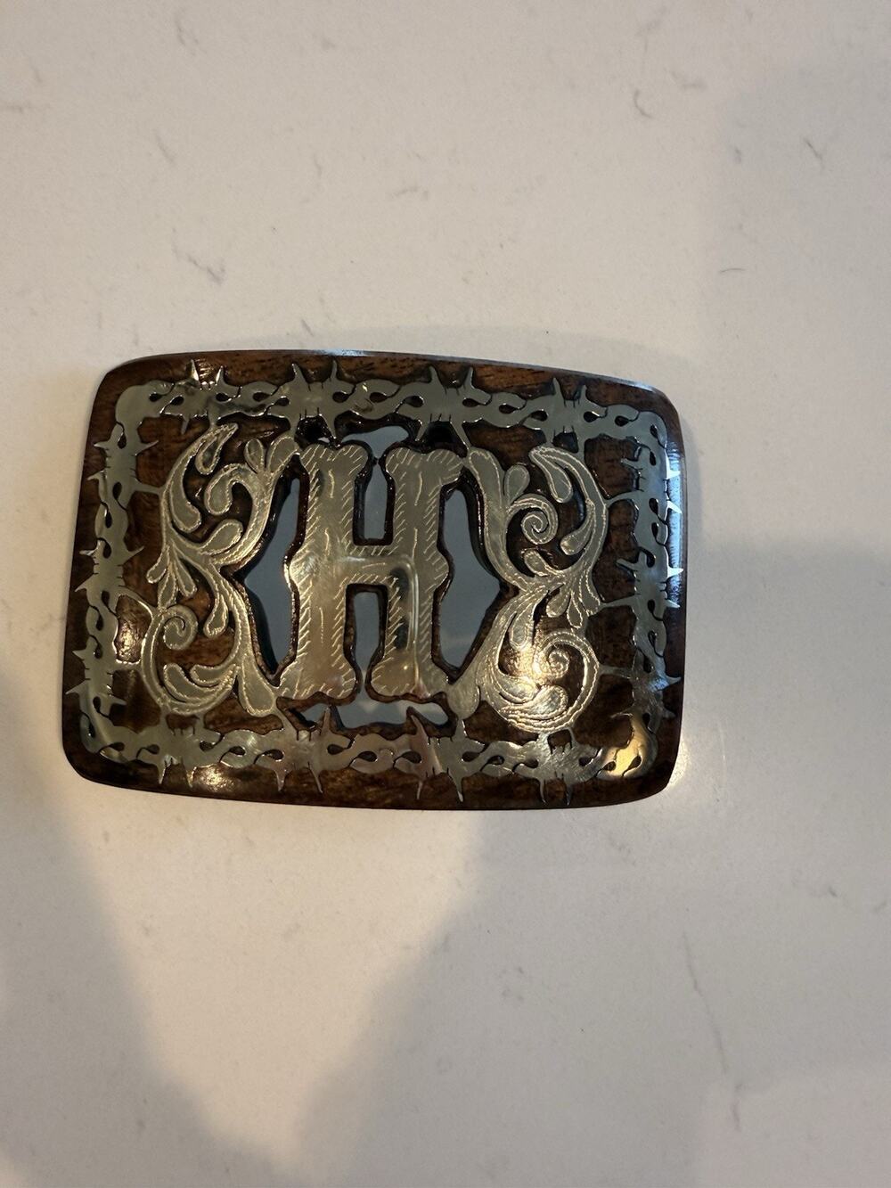 Stainless Steel Letter “H” Belt Buckle Western Style Men’s